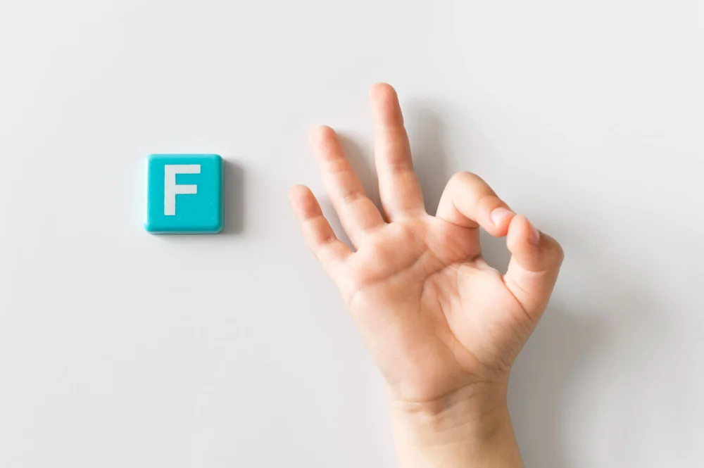 F alphabet image
